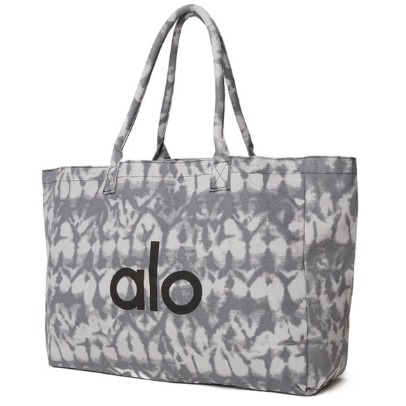 NWT ALO Yoga Iconic Shopper Tote Large Gray Tie Dye - Picture 4 of 6